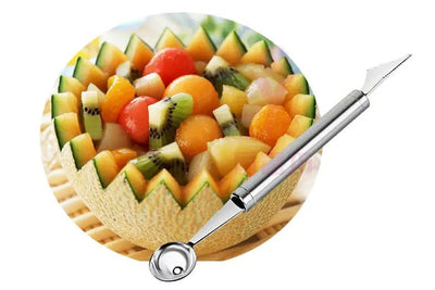 Lunqara RED/STELL Watermelon or any Melon Slicer and Cake With Mellon Baller And Fruit Carver - Lunqara