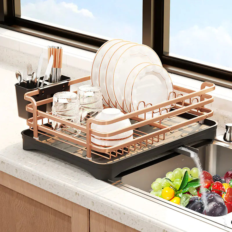Multi-Functional Kitchen Dish Rack with Drainage System - Lunqara 