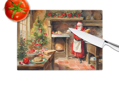 Cookies with Santa Claus Glass Cutting Board - Lunqara 