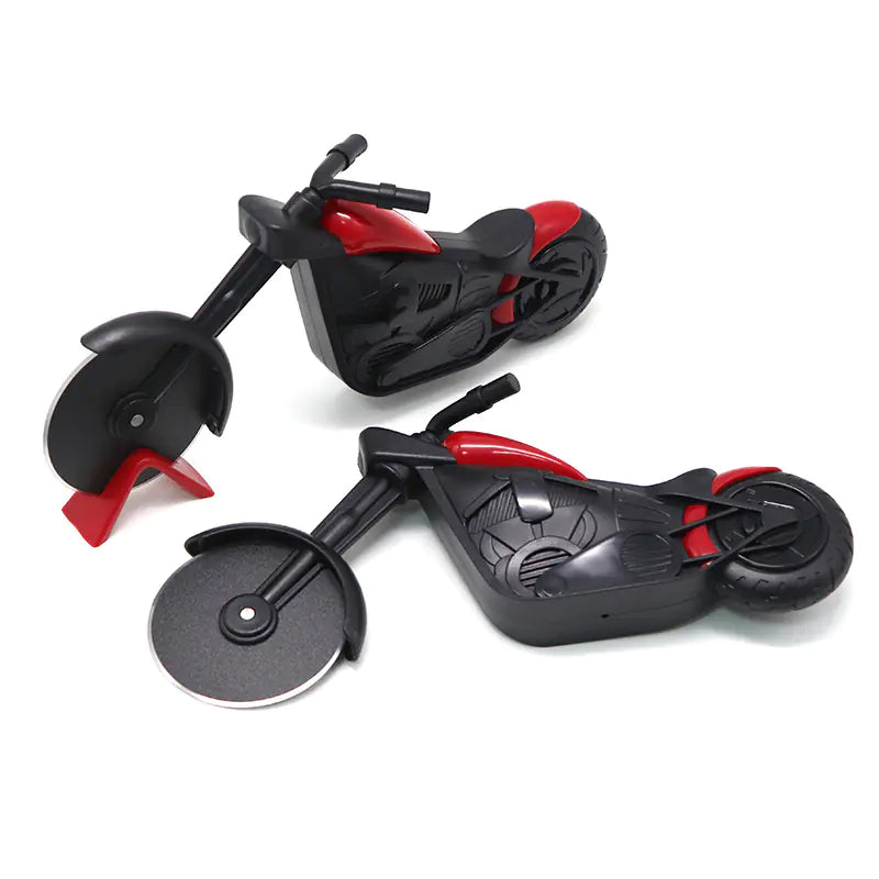 Stainless Steel Pizza Cutter - Cute Motorcycle Design - Lunqara 