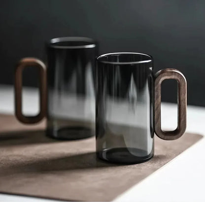 Smoky Gray Borosilicate Glass Water Cup - Lunqara 