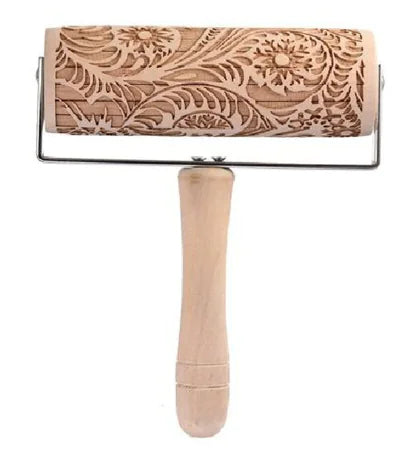 Christmas Reindeer Printed Wooden Rolling Pin with Laser Engraving
