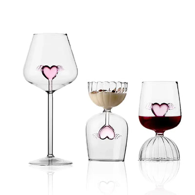 Luxury Crystal Wine Glass Set with Decanter and Goblets