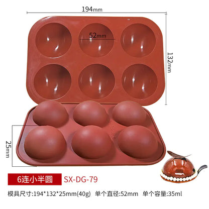 Sanjin 6-Cavity Silicone Mold for DIY Chocolate & Candy - Lunqara 