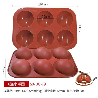 Lunqara 6 - Cavity Silicone Mold for DIY Chocolate & Candy - Lunqara