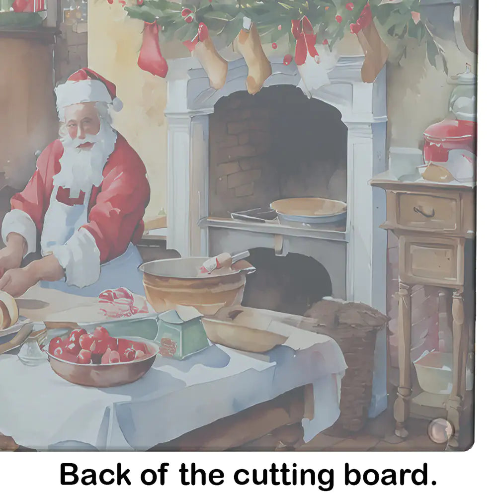 Cookies with Santa Claus Glass Cutting Board - Lunqara 