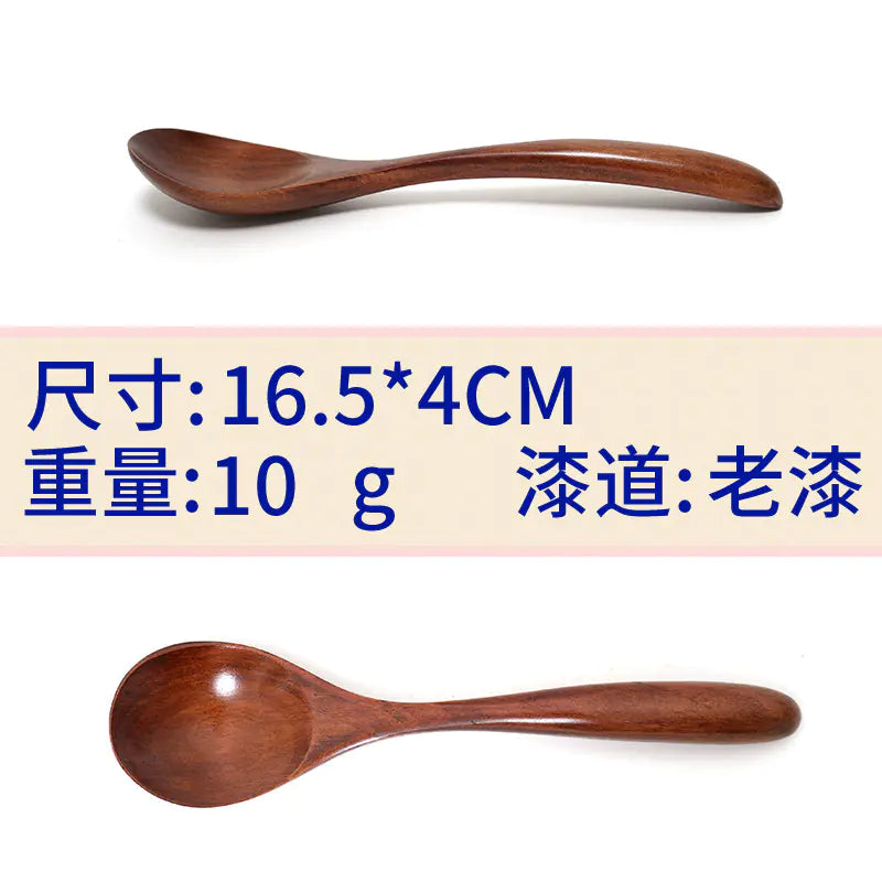 Japanese Wooden Mixing Spoon Set for Honey and Coffee - Lunqara 