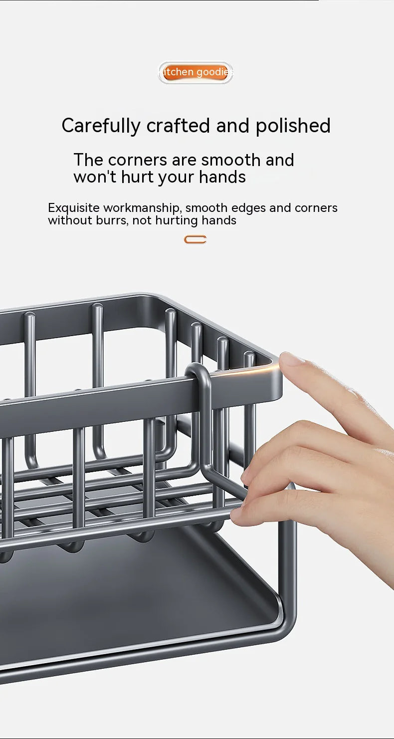 Multifunctional Kitchen Sink Organizer with Draining Rack - Lunqara 