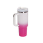 40oz Stainless Steel Travel Mug with Straw & Handle - Lunqara 