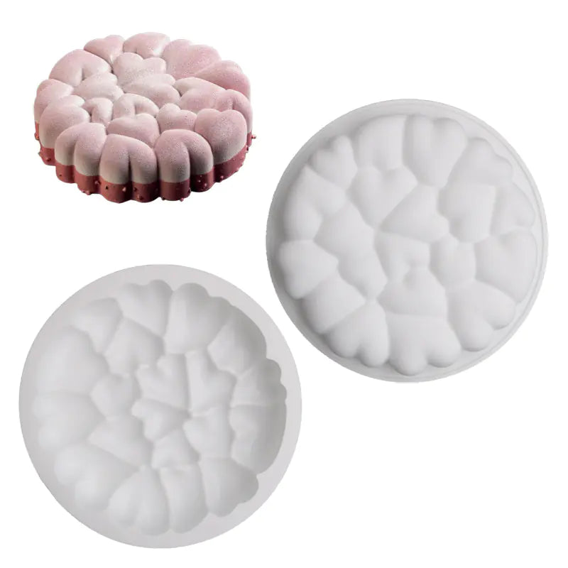 7-Inch Heart-Shaped Silicone Mold for DIY Baking