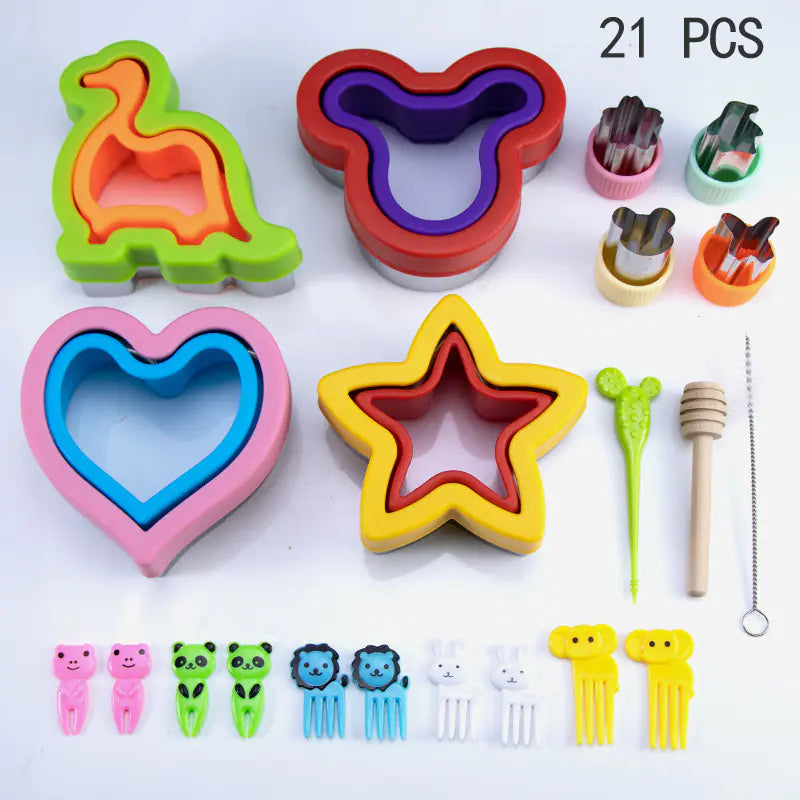 Cross-Border Pocket Sandwich Set with Cartoon Cutters