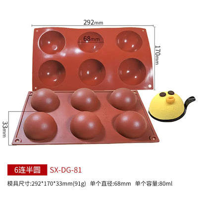 Sanjin 6-Cavity Silicone Mold for DIY Chocolate & Candy - Lunqara 