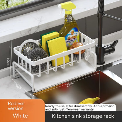 Multifunctional Kitchen Sink Organizer with Draining Rack - Lunqara 