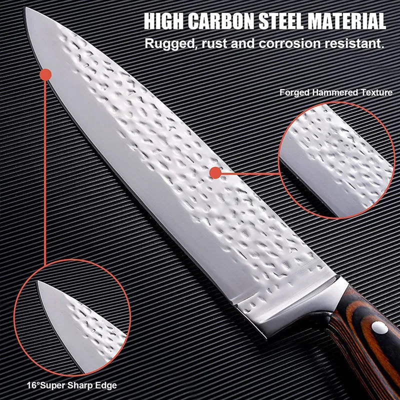 15-Piece Stainless Steel Kitchen Knife Set