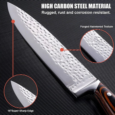 15-Piece Stainless Steel Kitchen Knife Set