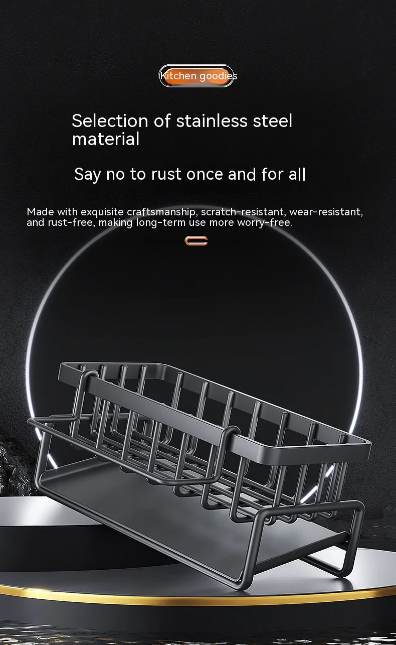 Multifunctional Kitchen Sink Organizer with Draining Rack - Lunqara 