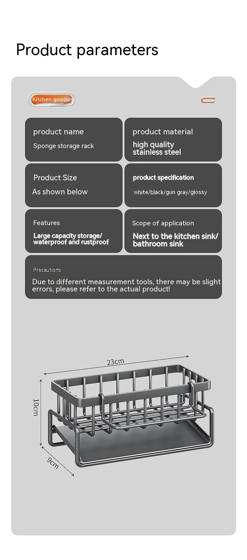 Multifunctional Kitchen Sink Organizer with Draining Rack - Lunqara 