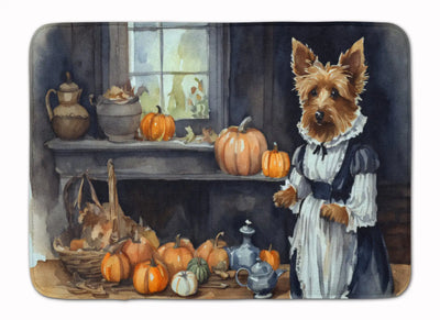 Australian Terrier Fall Kitchen Pumpkins Memory Foam Kitchen Mat - Lunqara 
