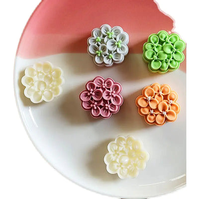 50g Mid-Autumn Festival Mooncake Mold with Floral Design - Lunqara 