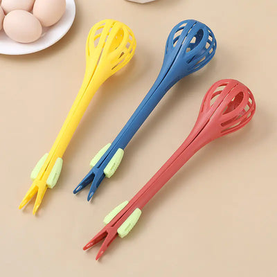 3-in-1 Multi-Functional Egg Beater and Food Tongs - Lunqara 