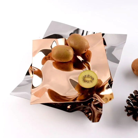 Nordic Style Stainless Steel Irregular Fruit Bowl
