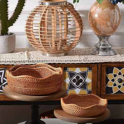 Handmade Vietnamese Wicker Candy Basket Set (3 Pieces) - Lunqara 