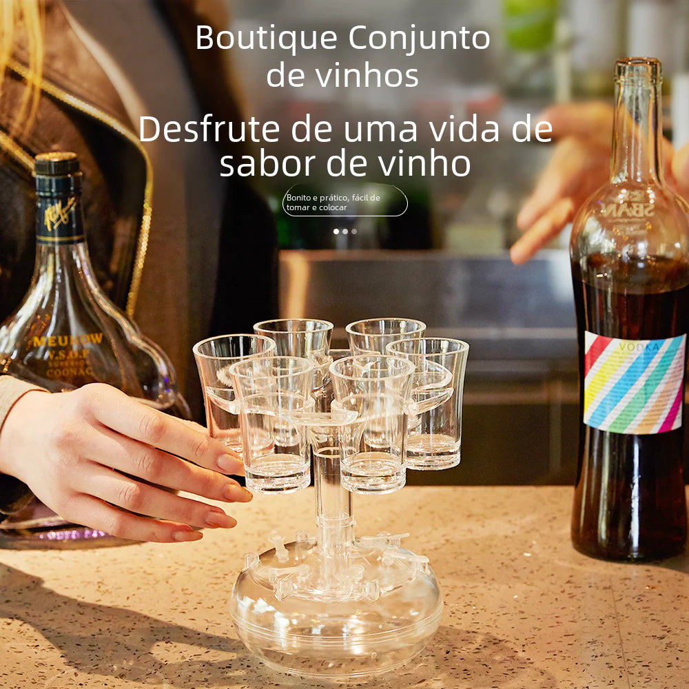 Transparent Wine Decanter Set with 6 Glasses