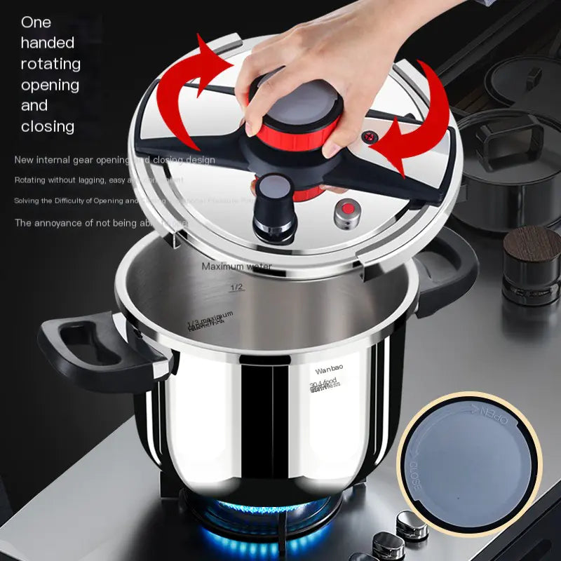 304 Stainless Steel High-Pressure Cooker for Kitchen Use
