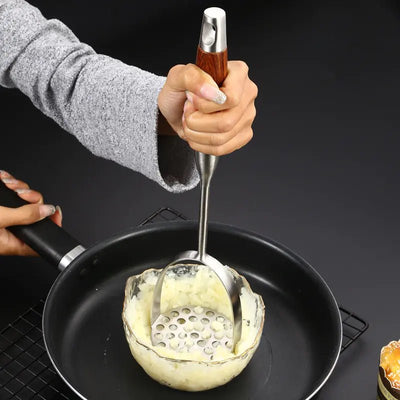 Stainless Steel Potato Masher - Multi - Functional Kitchen Tool - Lunqara