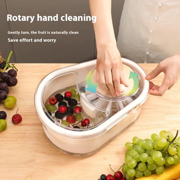 Multi-Function Fruit and Vegetable Washing & Drain Basket, Household Kitchen Cleaner - Lunqara 