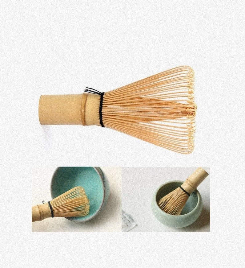 Japanese Bamboo Matcha Whisk, 64 Prongs - Lunqara 