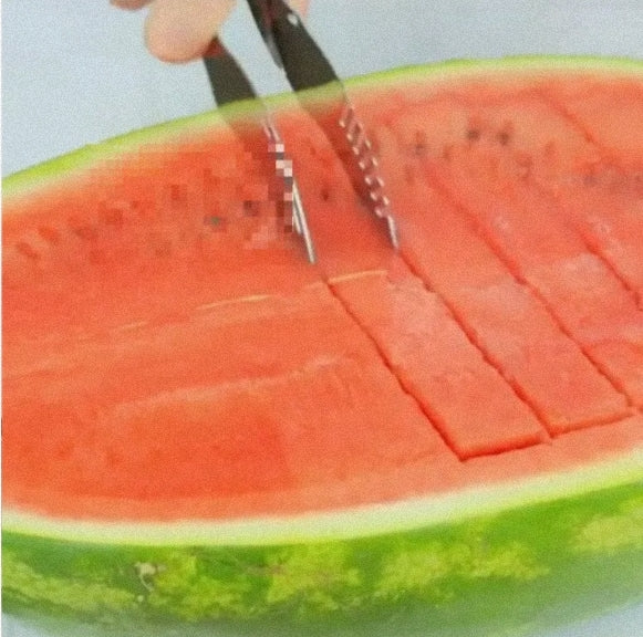 Stainless Steel Watermelon Slicer and Fruit Divider - Lunqara 