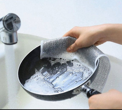 Steel Wire Ball Cloth Kitchen Cleaning Dishcloth