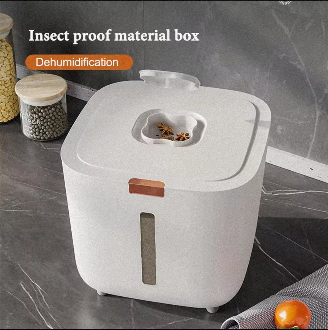 Insect Proof Moisture Proof Rice Box Grain Sealed Jar Kitchen Container 5/10KG Storage Kitchen Container Storage Box with Lid - Lunqara
