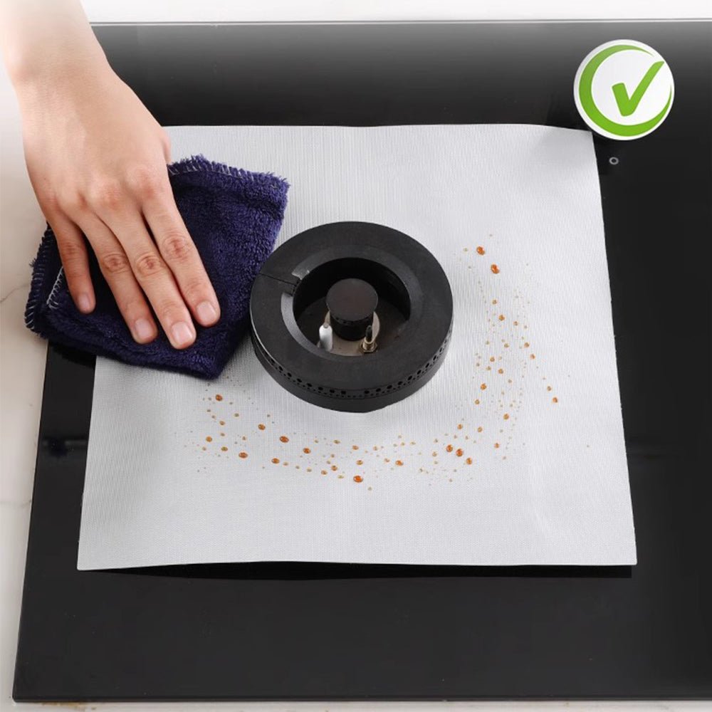 Gas Stove Burner Covers Square Heat - resistant Oil - proof Reusable Stove Protector Pads Non - Stick Stovetop Liner - Lunqara