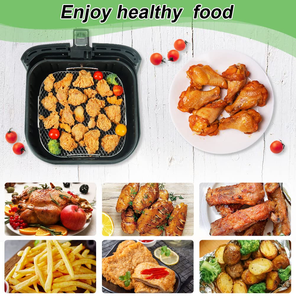 Air Fryer Baking Rack Metal Square/Round/Rectangle
Oven Grill Racks Airfryer Accessories for Cosori,Instant
Vortex,Gourmia,Foodi