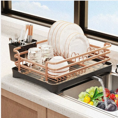Multi-Functional Kitchen Dish Rack with Drainage System - Lunqara 