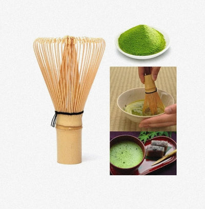 Japanese Bamboo Matcha Whisk, 64 Prongs - Lunqara 