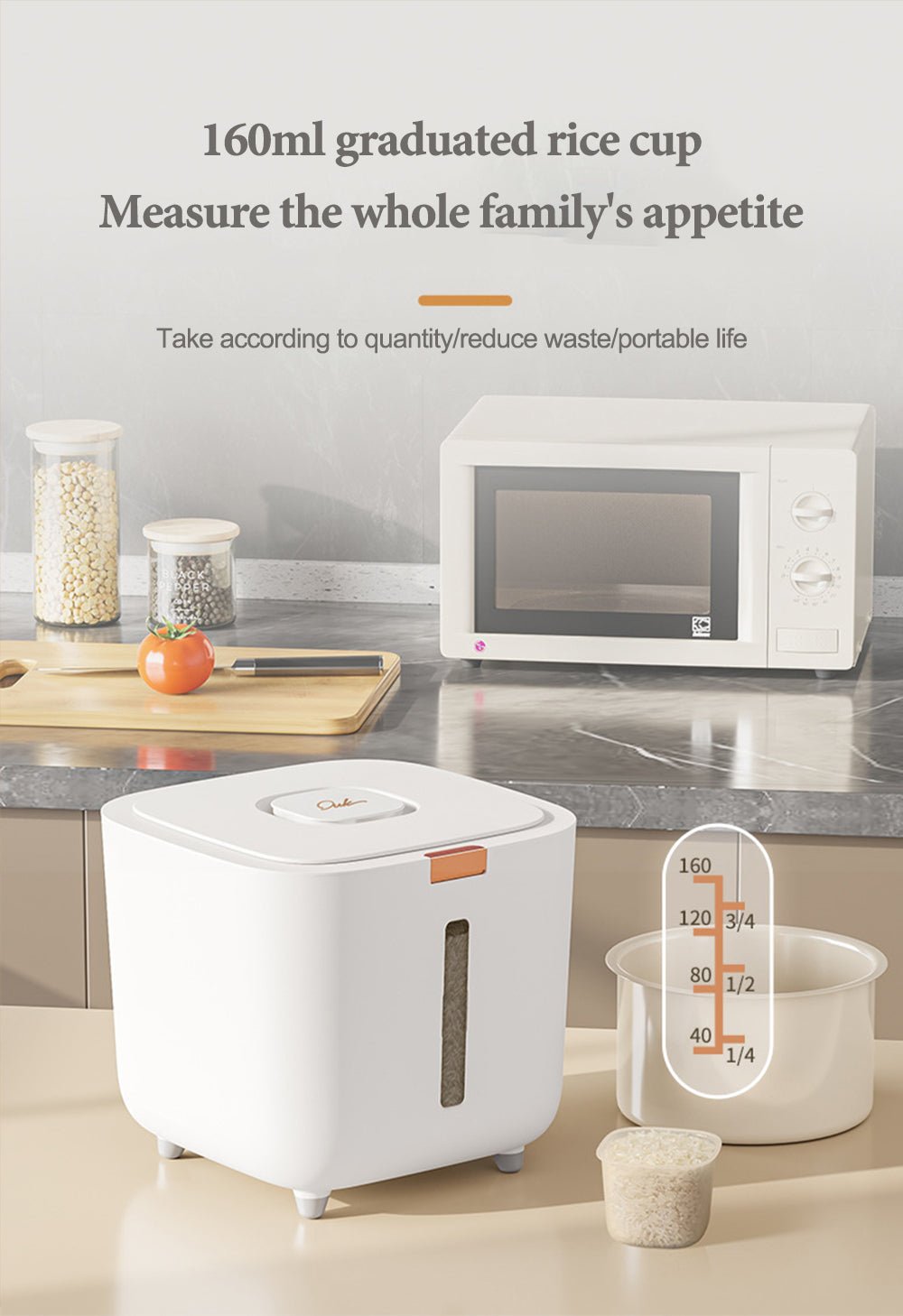 Insect Proof Moisture Proof Rice Box Grain Sealed Jar Kitchen Container 5/10KG Storage Kitchen Container Storage Box with Lid - Lunqara