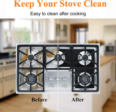 Gas Stove Burner Covers Square Heat - resistant Oil - proof Reusable Stove Protector Pads Non - Stick Stovetop Liner - Lunqara