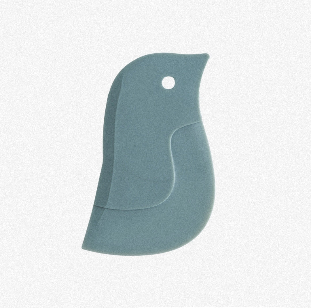 Cute Penguin Shape Baking Soft Blade Scraper Oil Dish Plate Scraping Kitchen Gadget Dirty Stains Cleaning Wiping Board