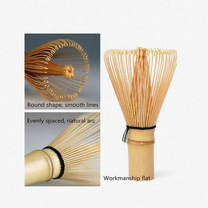 Japanese Bamboo Matcha Whisk, 64 Prongs - Lunqara 