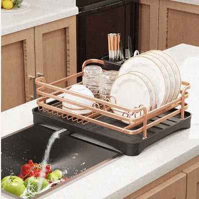 Multi-Functional Kitchen Dish Rack with Drainage System - Lunqara 