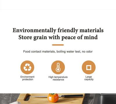 Insect Proof Moisture Proof Rice Box Grain Sealed Jar Kitchen Container 5/10KG Storage Kitchen Container Storage Box with Lid - Lunqara