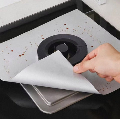 Gas Stove Burner Covers Square Heat - resistant Oil - proof Reusable Stove Protector Pads Non - Stick Stovetop Liner - Lunqara