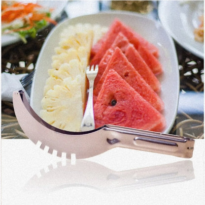 Stainless Steel Watermelon Slicer and Fruit Divider - Lunqara 