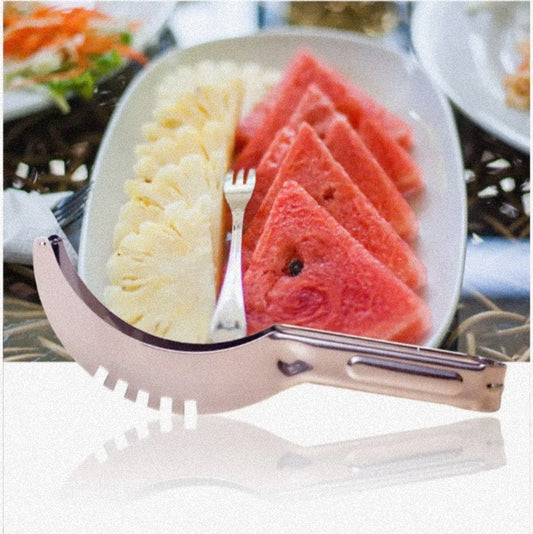 Stainless Steel Watermelon Slicer and Fruit Divider - Lunqara 