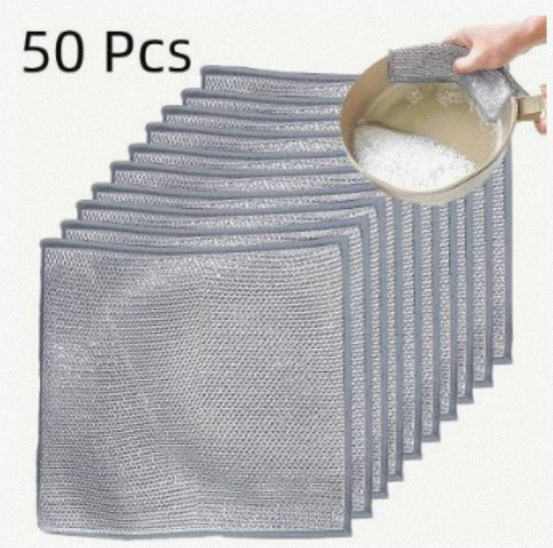 Steel Wire Ball Cloth Kitchen Cleaning Dishcloth