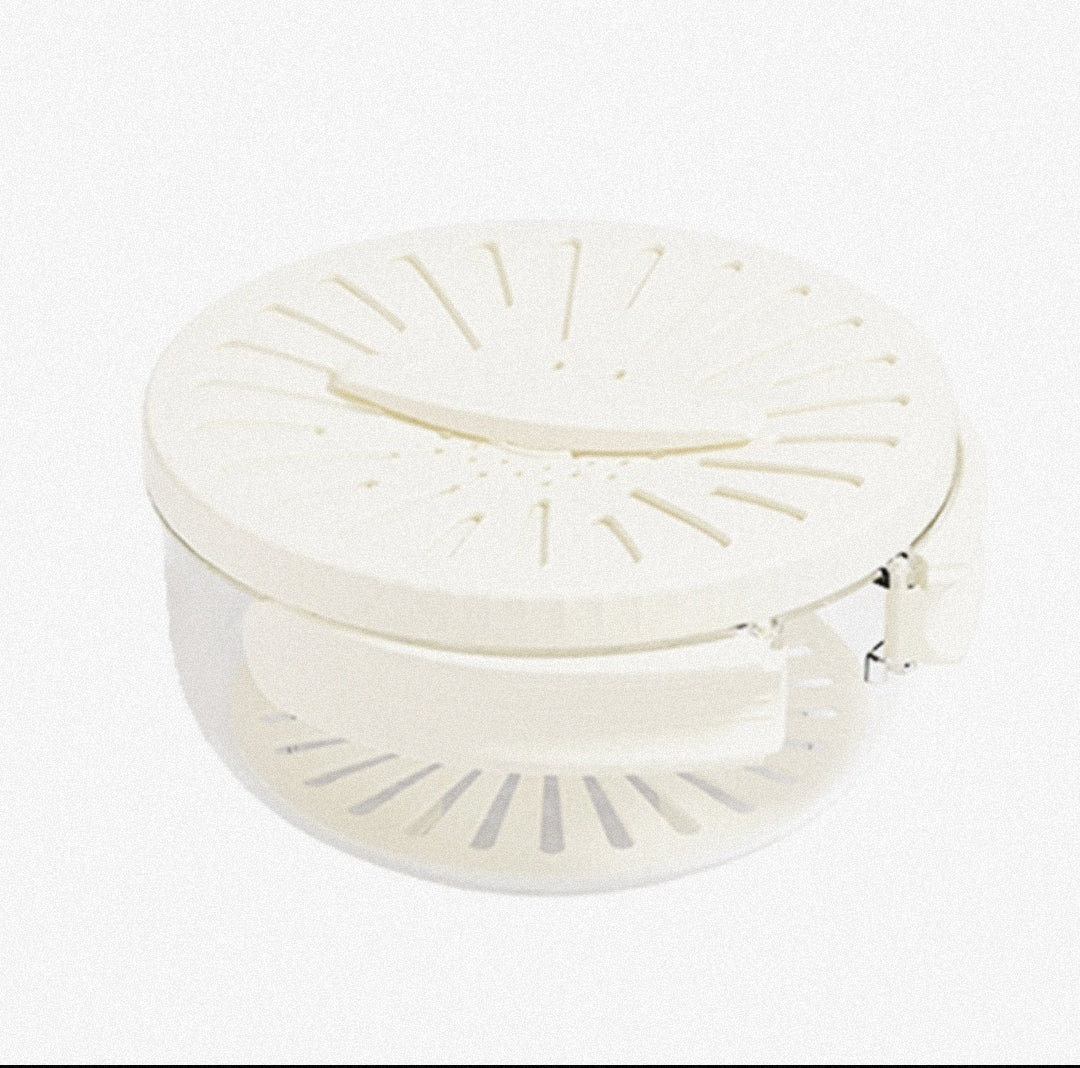 Fruit Drain Basket With Lid Vegetable Washing Bowl Foldable Handle Cleaning Colander Plastic Refrigerator Crisper Kitchen Box