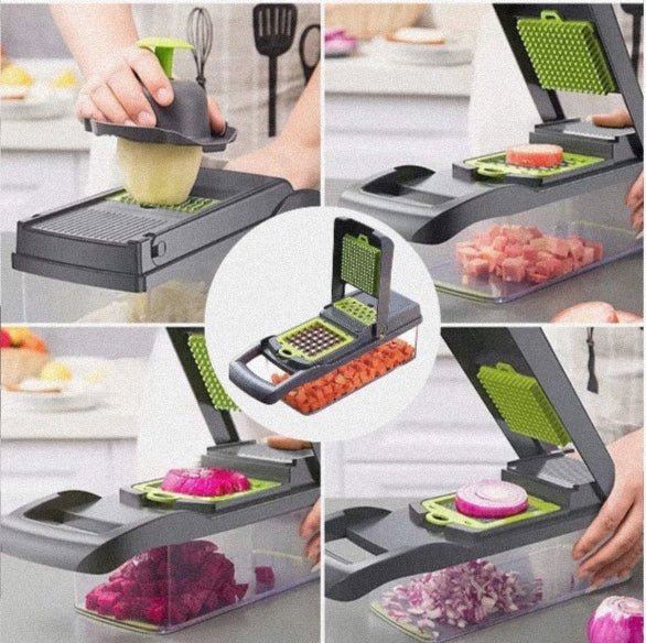 15-in-1 Multi-Function Vegetable Chopper & Slicer Set - Lunqara 